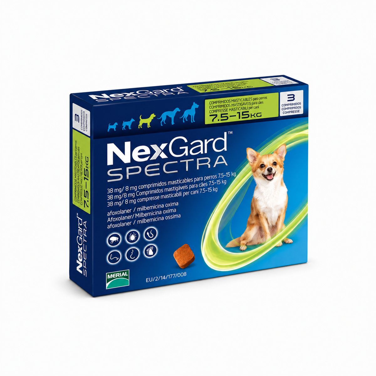 Nexgard Spectra 7.5 - 15Kg 3 Comprimidos