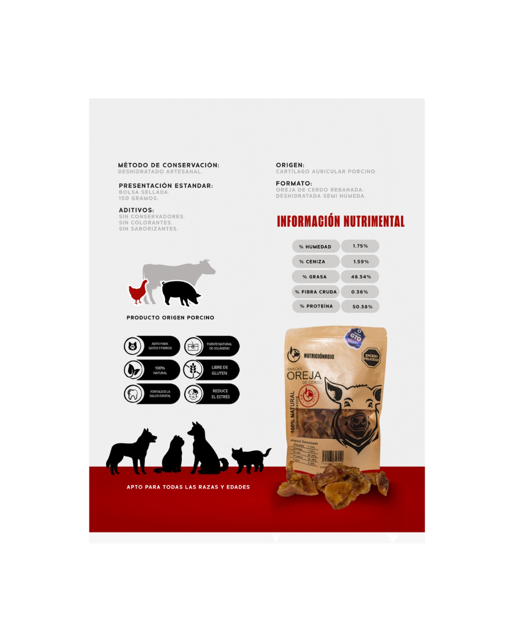 Nutrición Rojo Oreja de cerdo