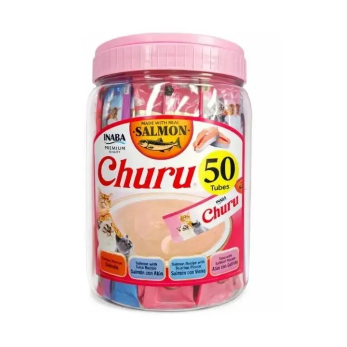 Bote de Churu  Premios Sabor Salmón para Gato