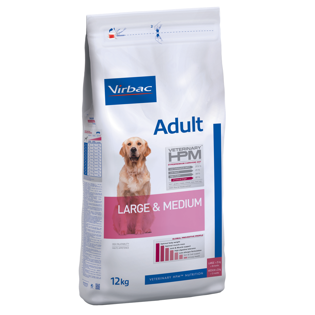 Virbac Veterinary HPM Adult Large & Medium 12 kg