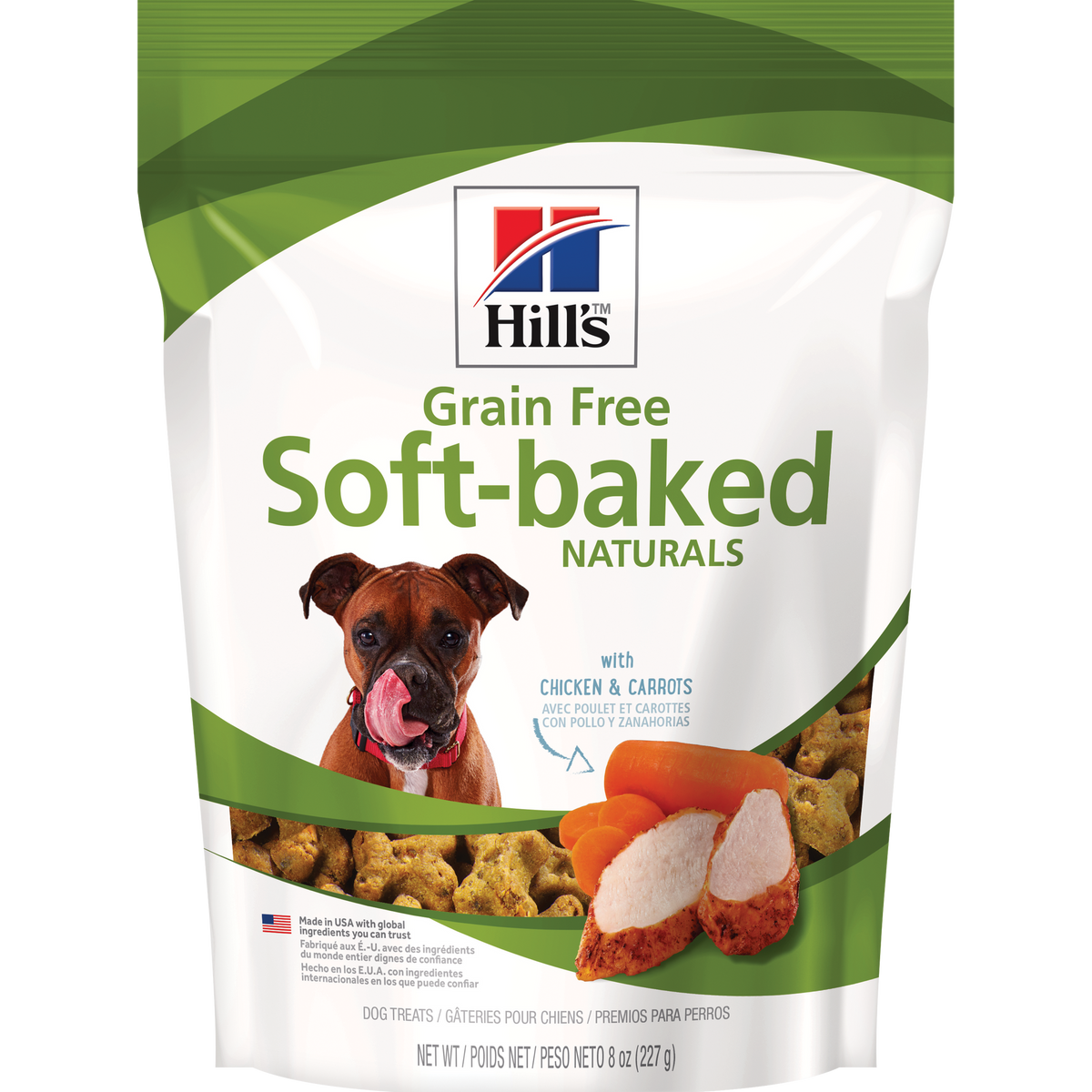 Hills Soft-Baked Naturals, premios libres de granos de pollo y zanahoria