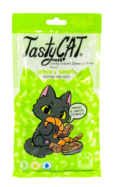 TastyCat Salmón y Camarón 4Pza